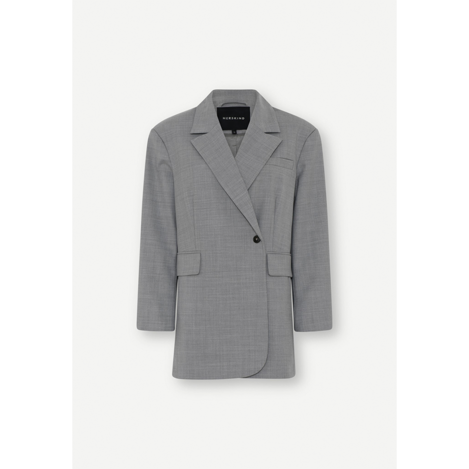 Verner Coat – Light Grey Melange