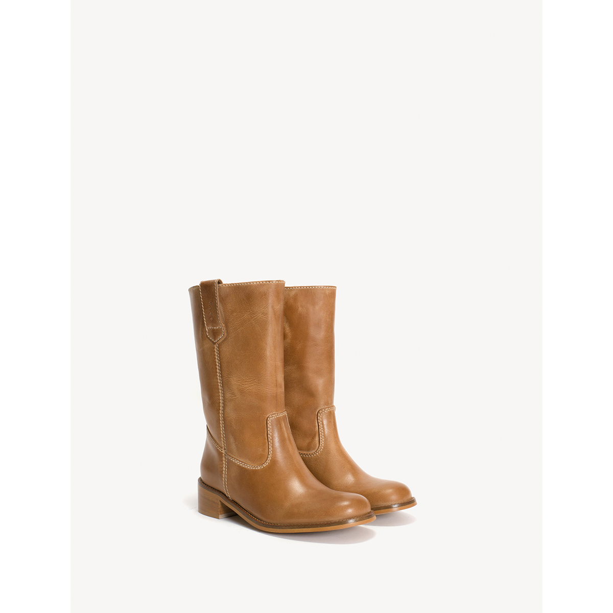 Julia Gaucho Boot, Dark Tan