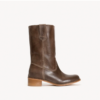 Julia Gaucho Boot-Escovado Dark Brown