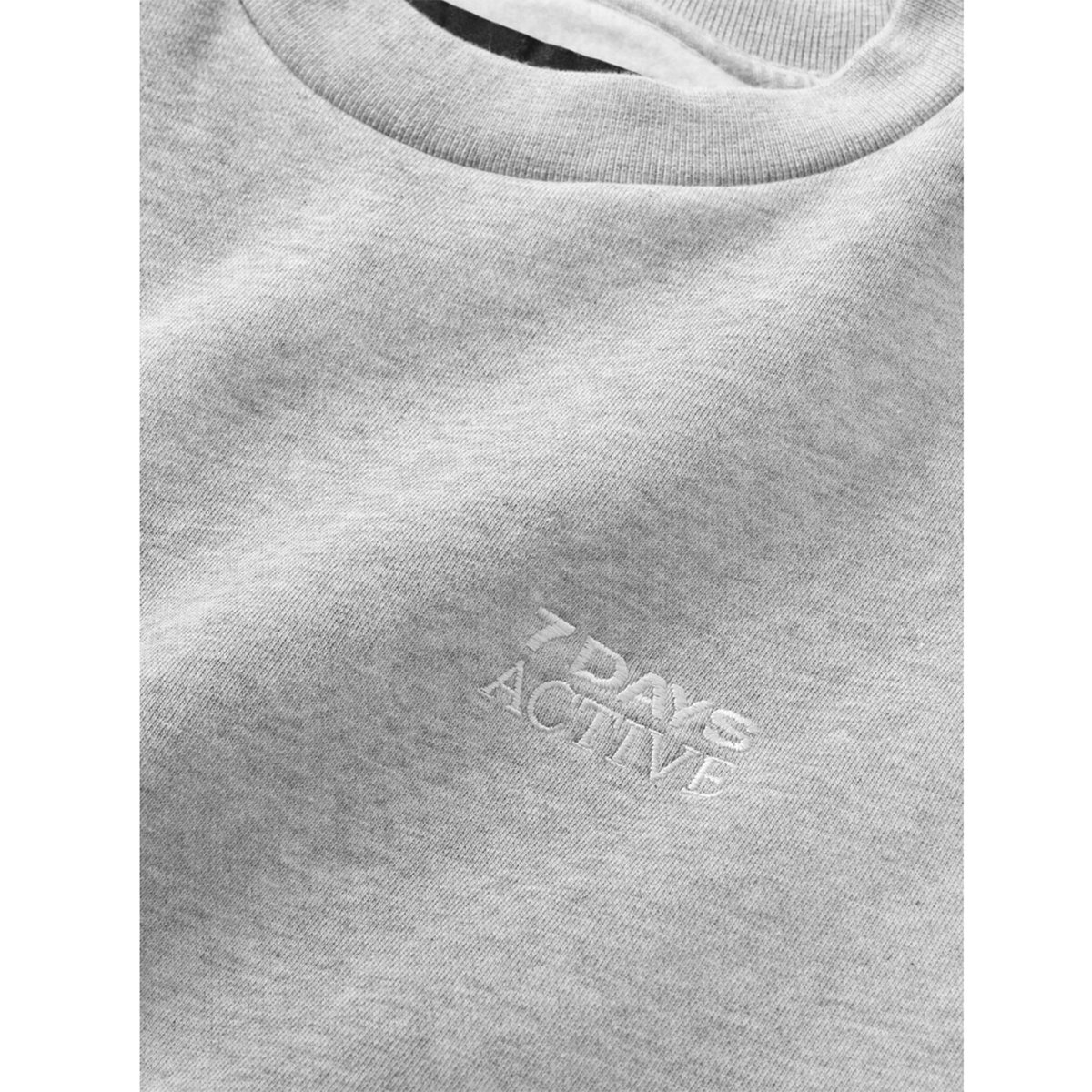 Organic fitted crewneck, Grey