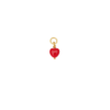 French Mini Heart Pendant Ivory/guld