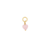 French Mini Heart Pendant Ivory/guld