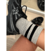 Mrs Sporty socks, Grey Melange/Black