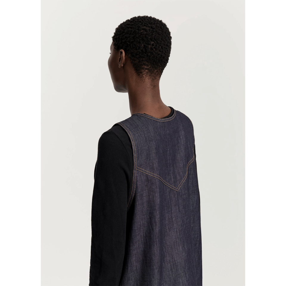 evita denim dress Reformation Evita Denim Midi Dress - Medium Blue - Size 2