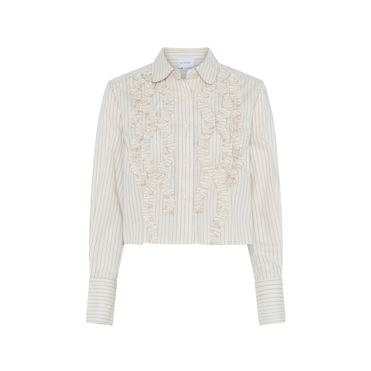 Candy Cropped Shirt – Sand stripe