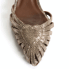 Keesha 55 Lizard Metallic Goat, Vintage Champagne