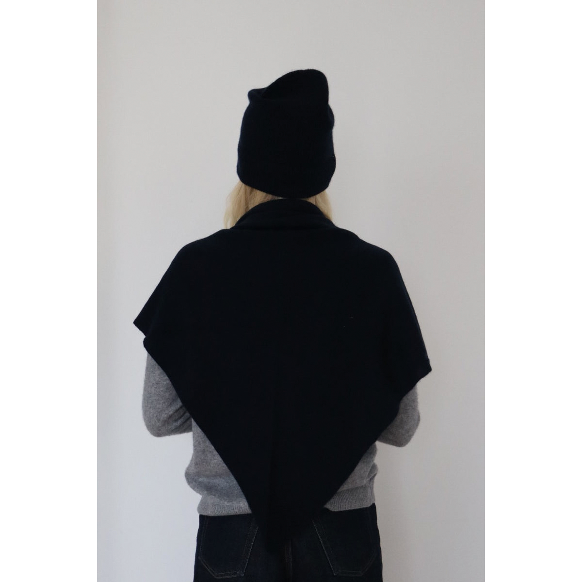 Andrea Triangle Scarf, Black