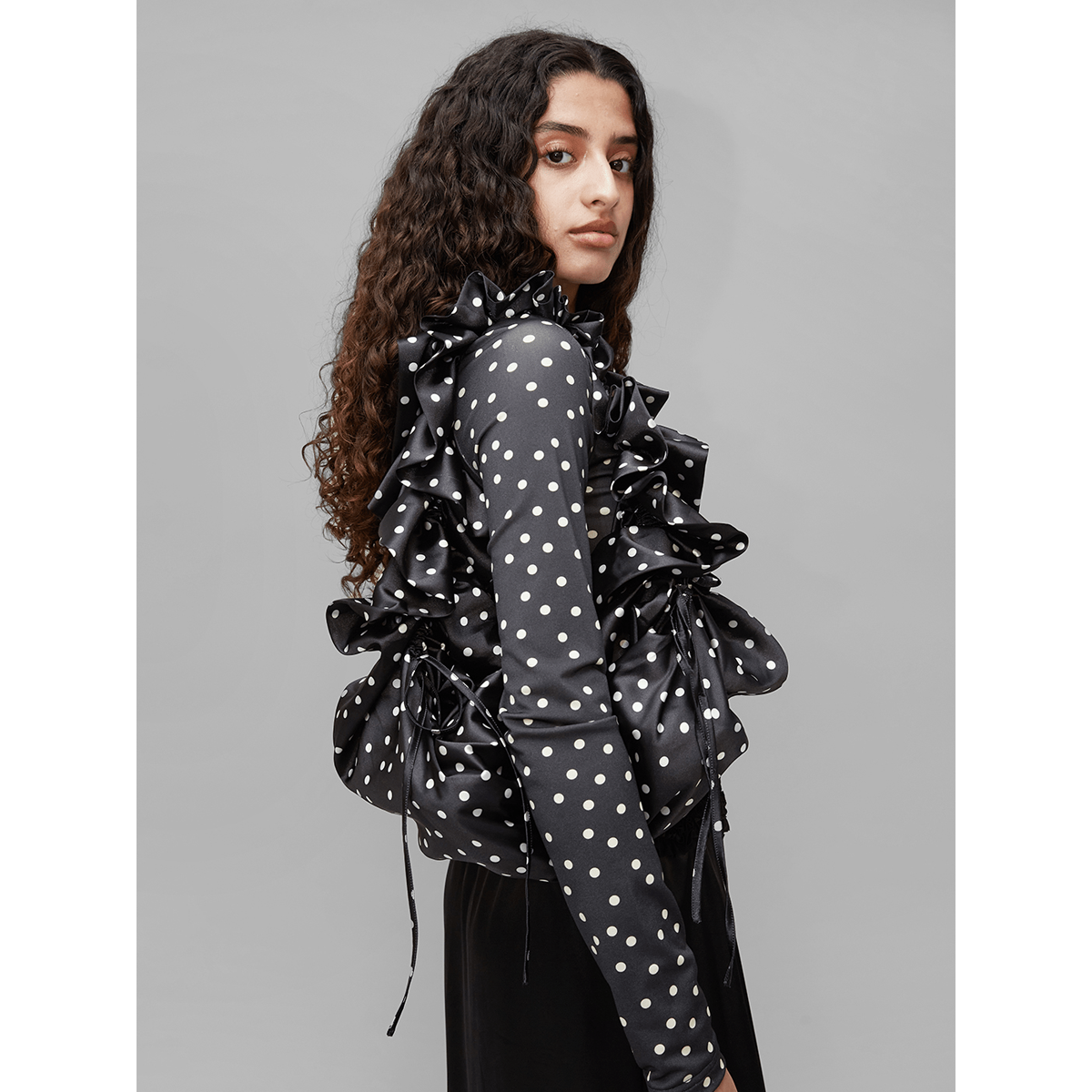 Shirley Bag, White Dots