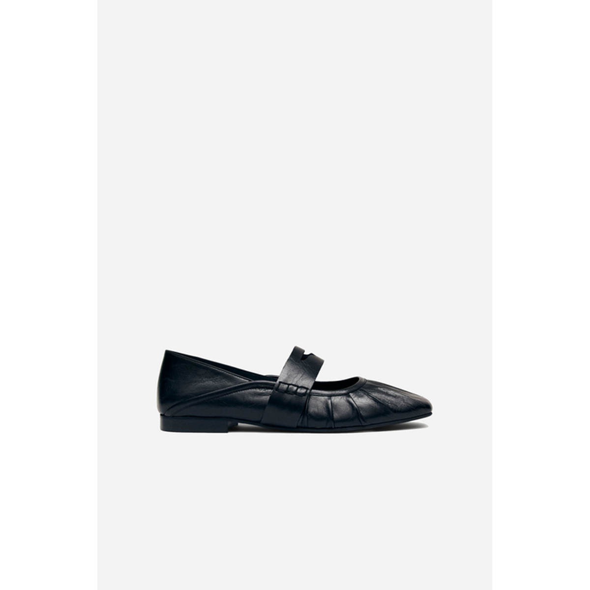 Alohas – Bargo Black Leather Ballet Flats