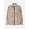Beline Jacket, Brown Mini Check