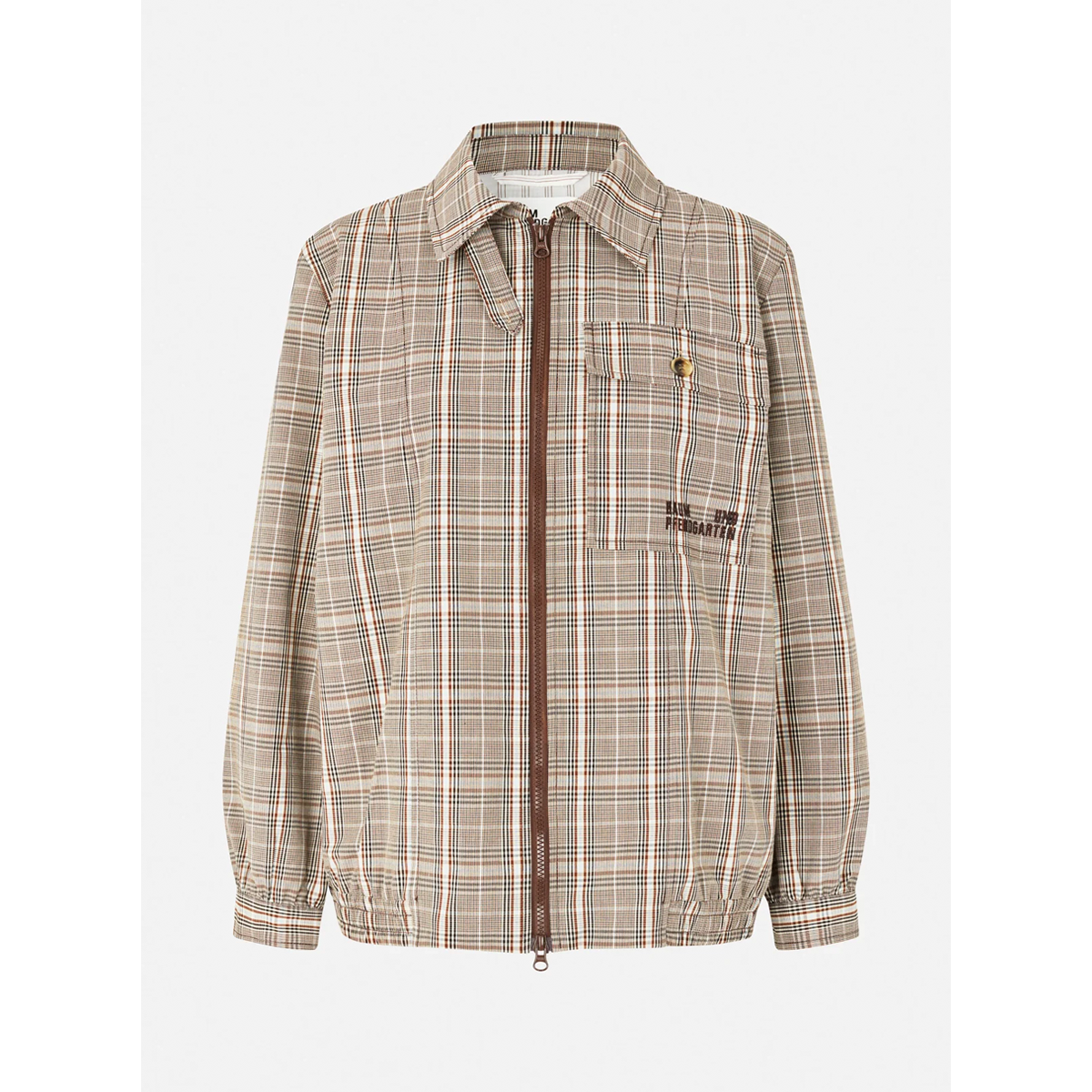 Beline Jacket, Brown Mini Check