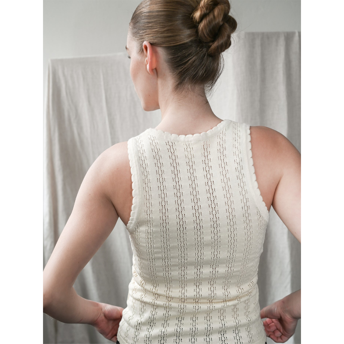 Nellie Knit Ecru Tank Top