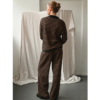 Nuria LS Polo - Black & Cognac
