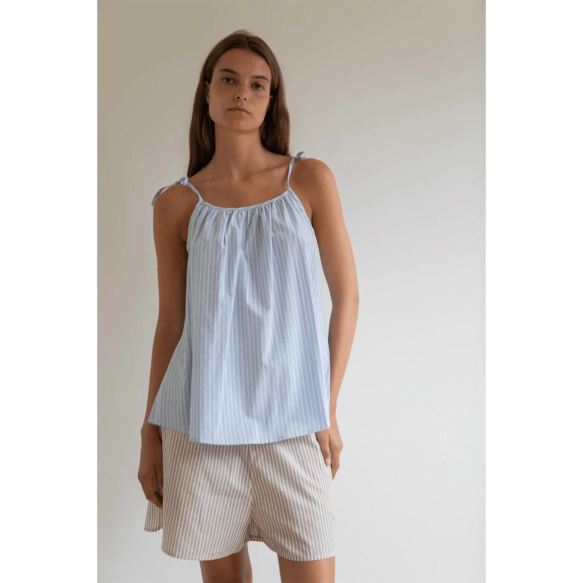 Jasmin Shorts, Brown Beach Stripe