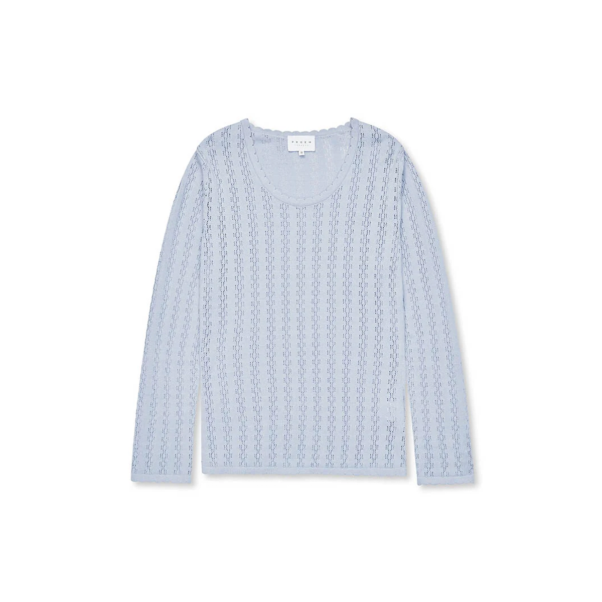 Nellie Knit Light Blue LS Blouse