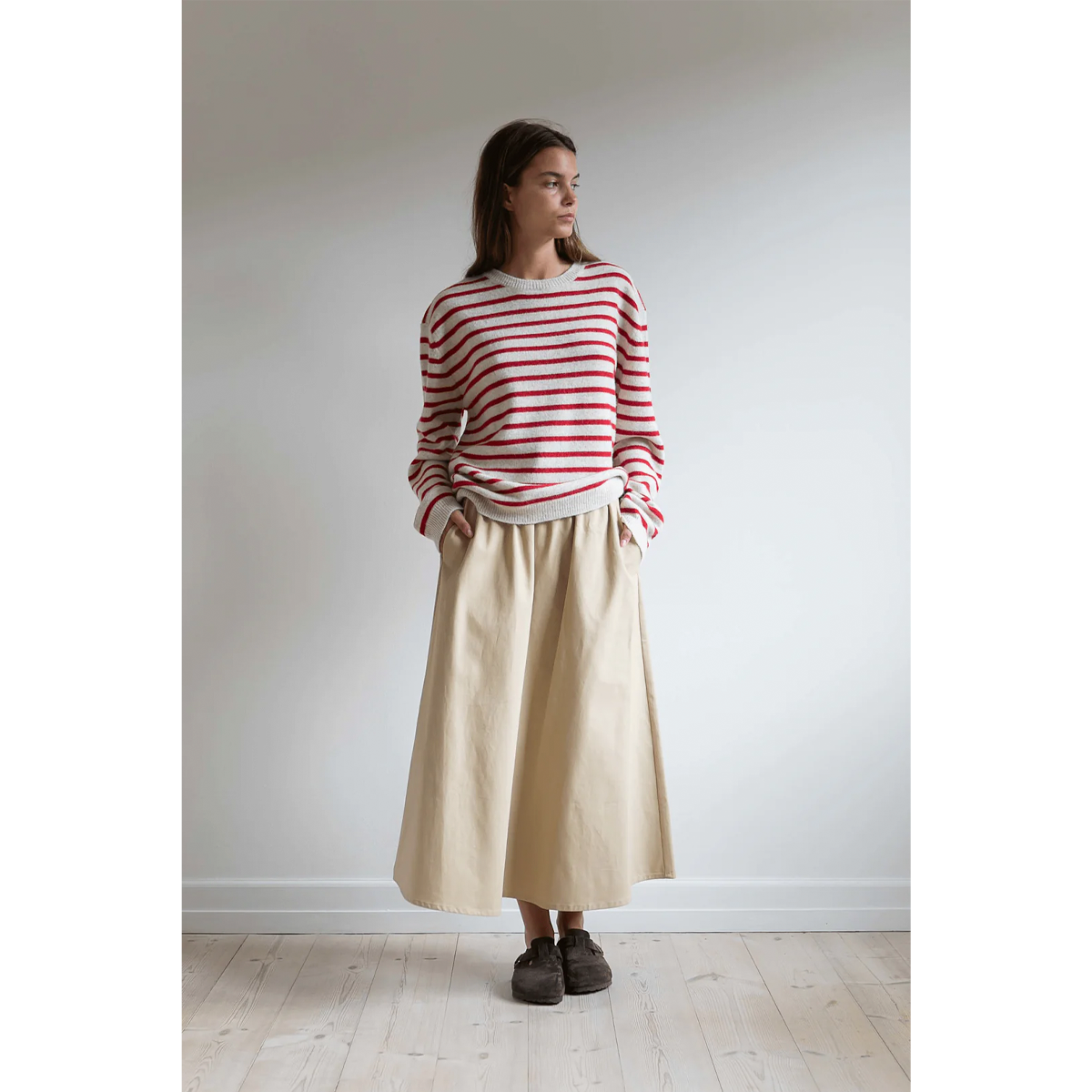 Agnes Skirt, Sand Beige