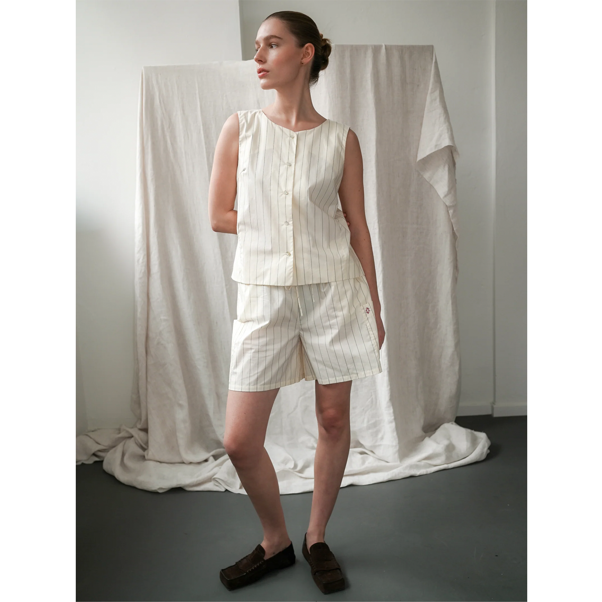 Dagny Pinstripe Shorts