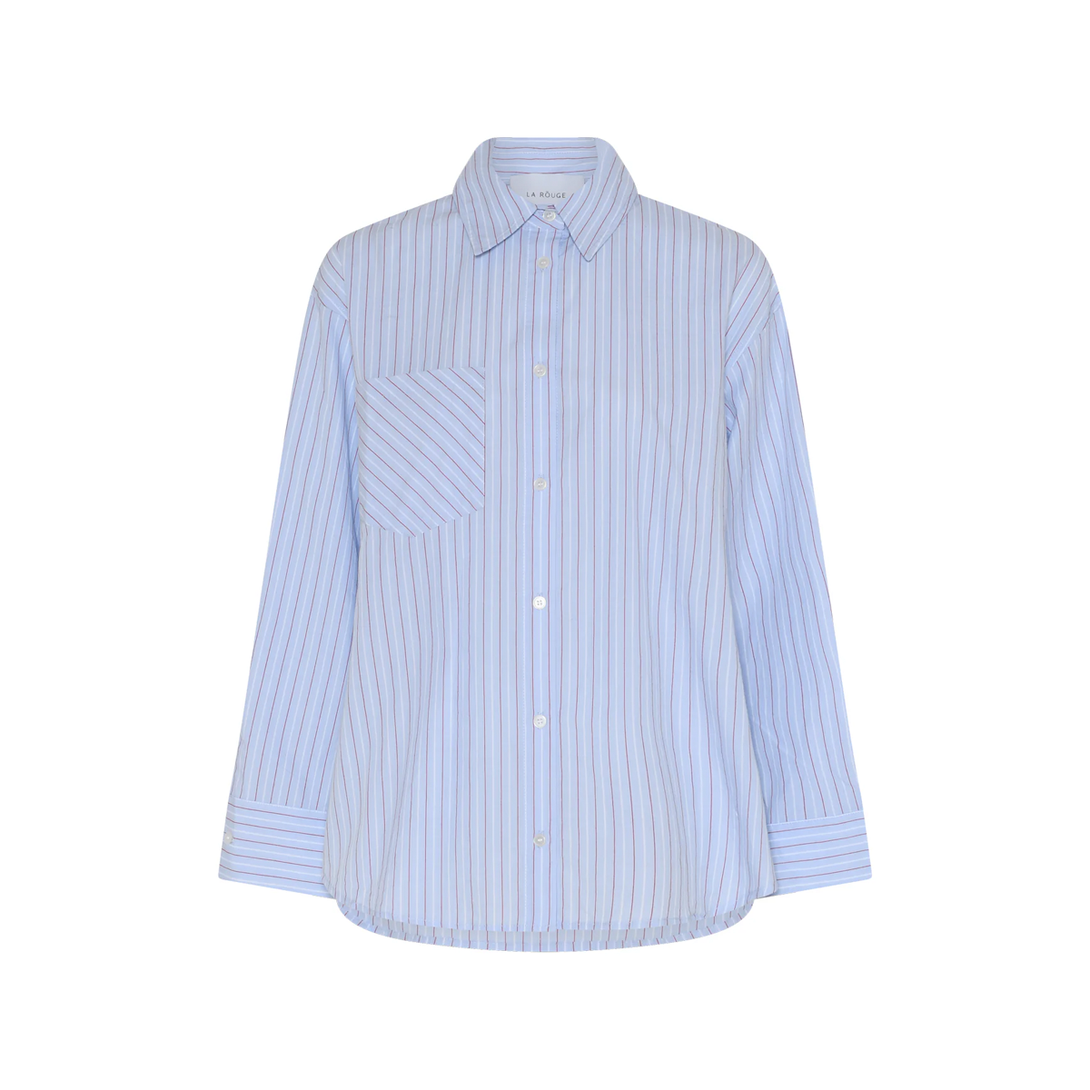 Josephine Oversize Shirt – Red/Blue Stripe