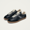 Tb. 490 Rife Grain Black & Cream Leather Sneakers