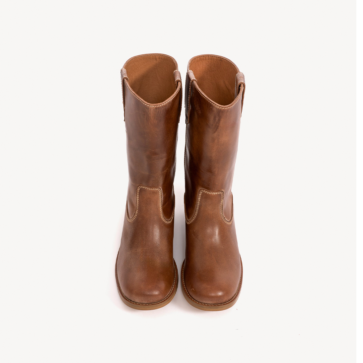 Julia Gaucho Boot-Escovado Cognac