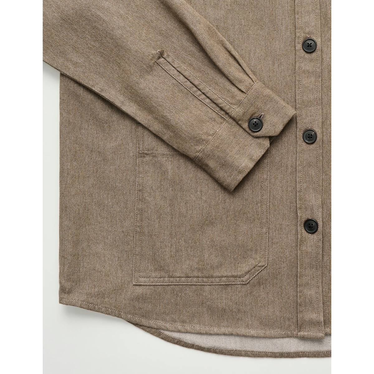 Dusty shirt, Smokey brown melange