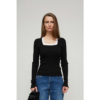 Rosella Seamless Top, Black