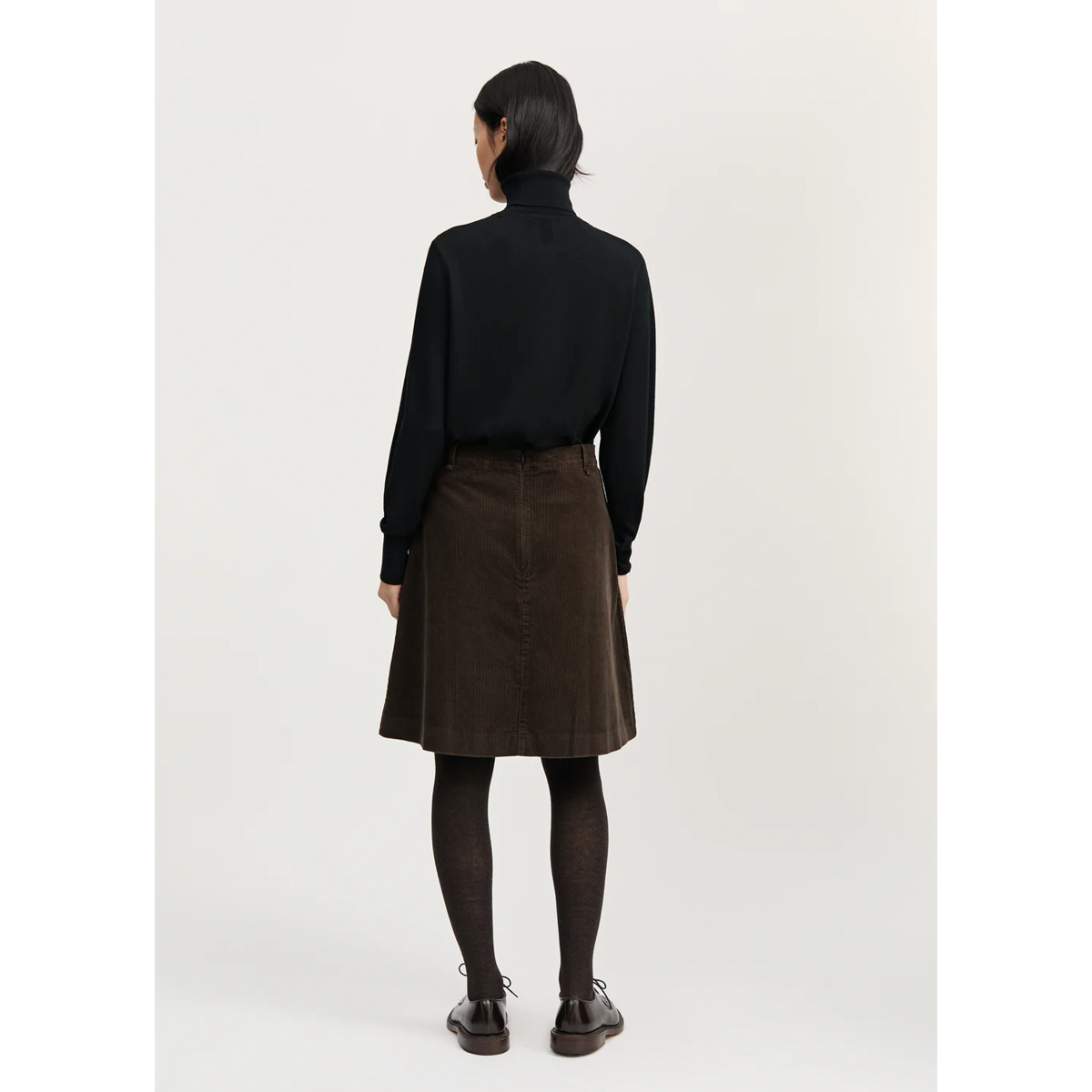 Estelle skirt short corduroy, Smokey brown