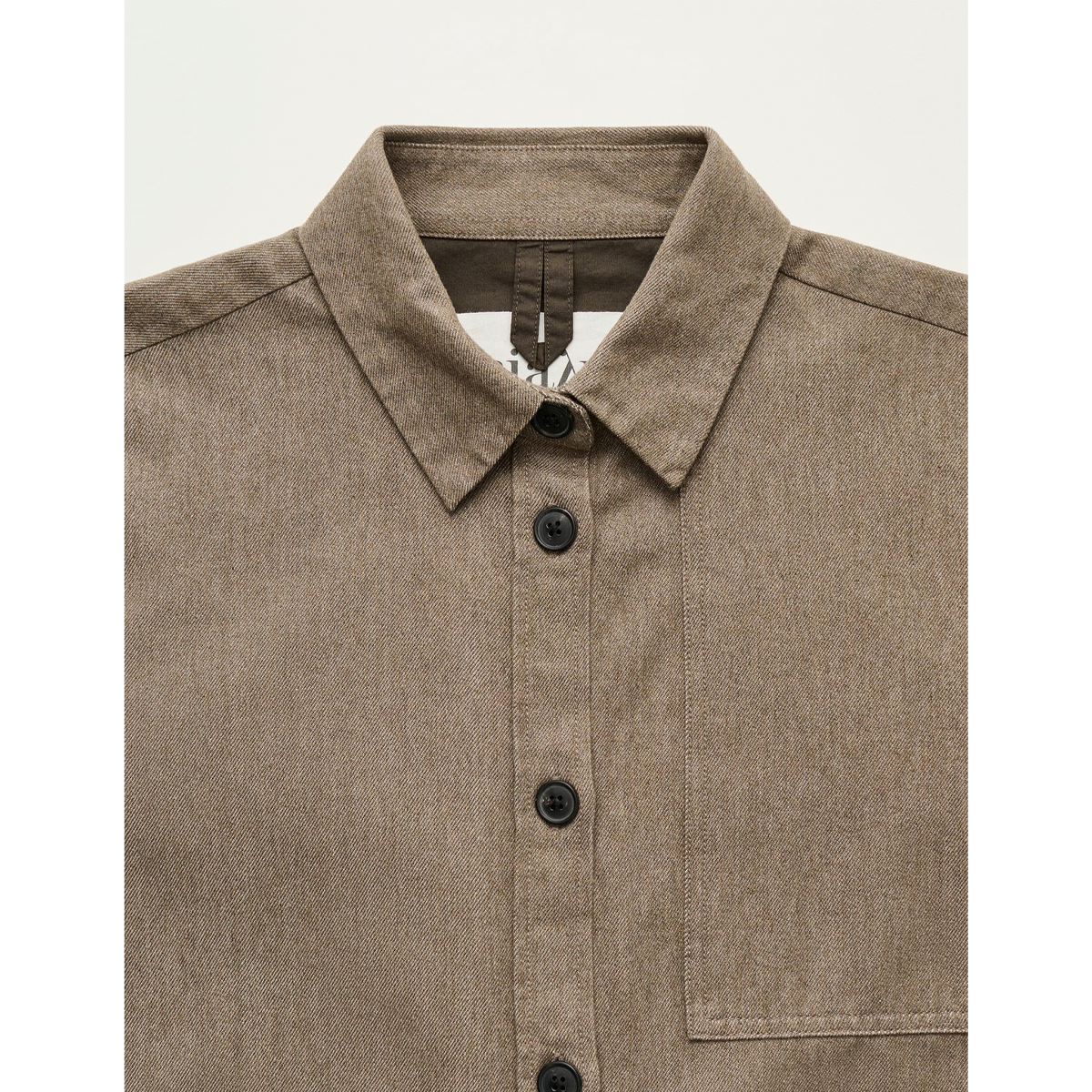Dusty shirt, Smokey brown melange
