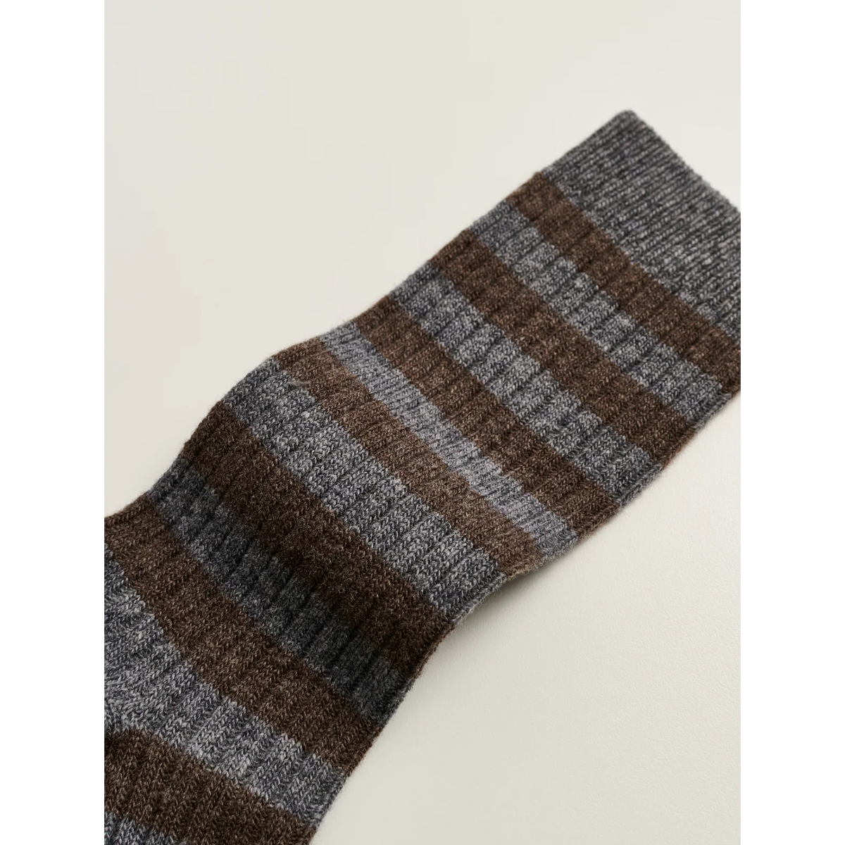 Striped cashmere sock, Mix grey