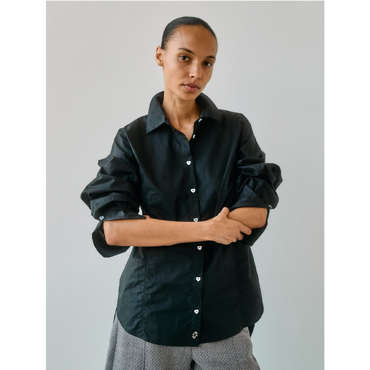 Dagmar Heart Black Shirt