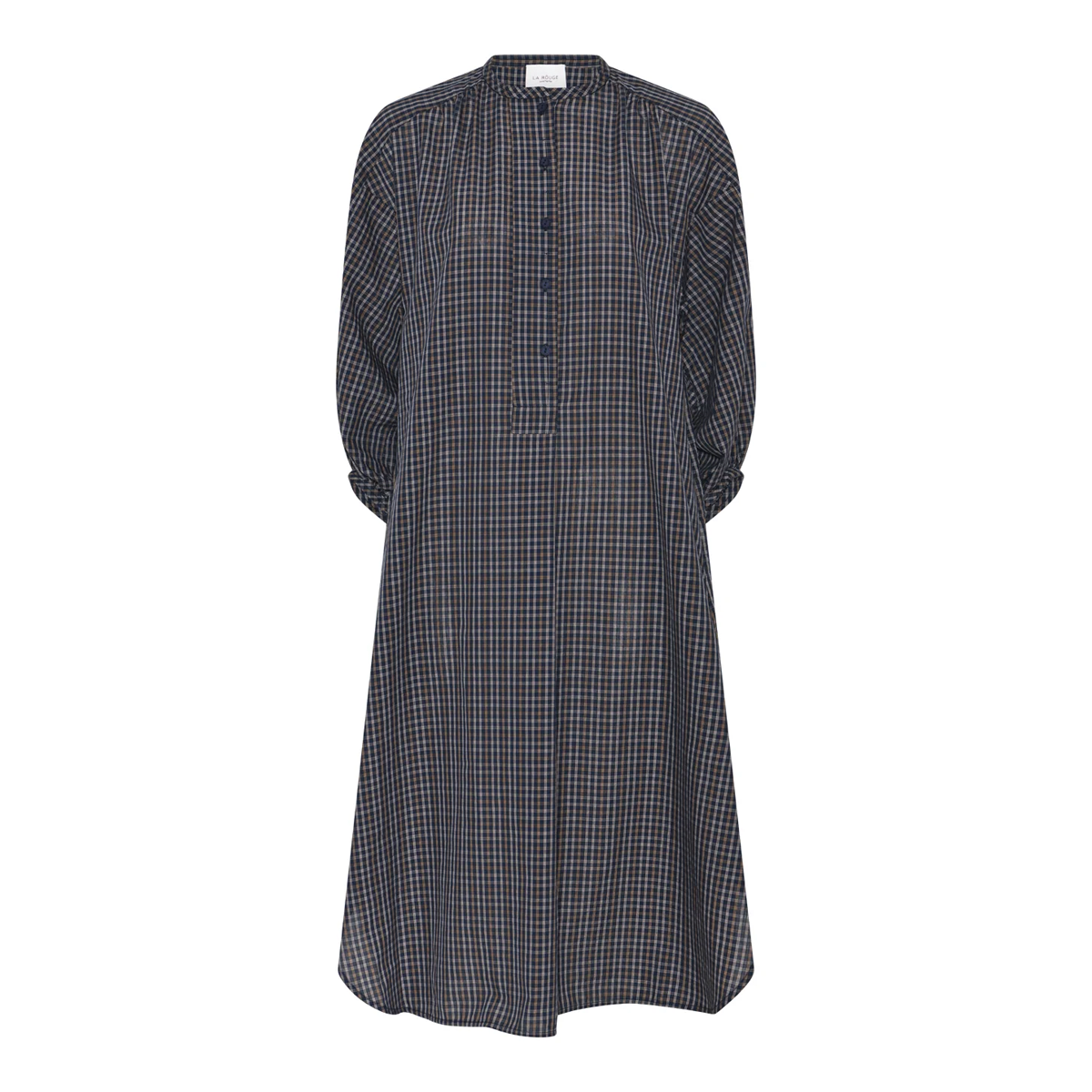 Louise Shirtdress, Navy Checks