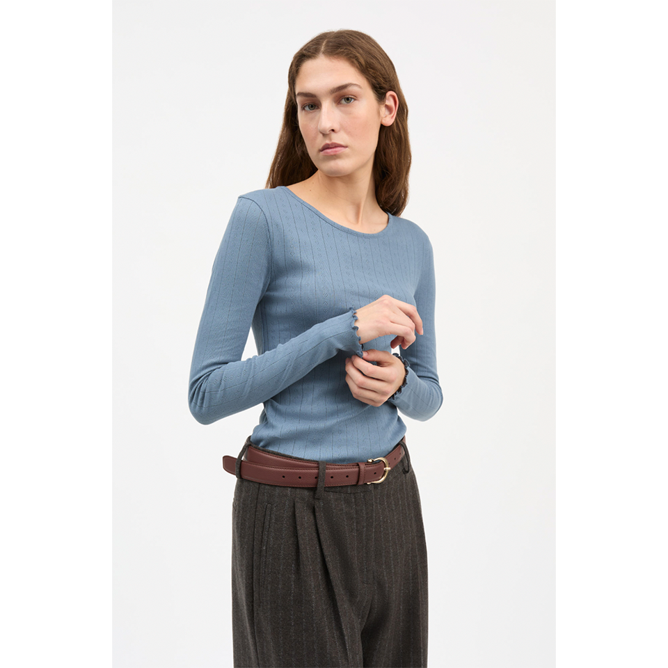 Edie Blouse, Faded Blue