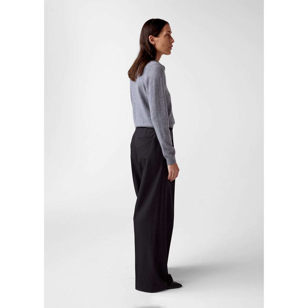 Elida cashmere polo, Grey
