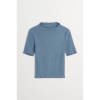 Edie t-neck tee, Faded Blue