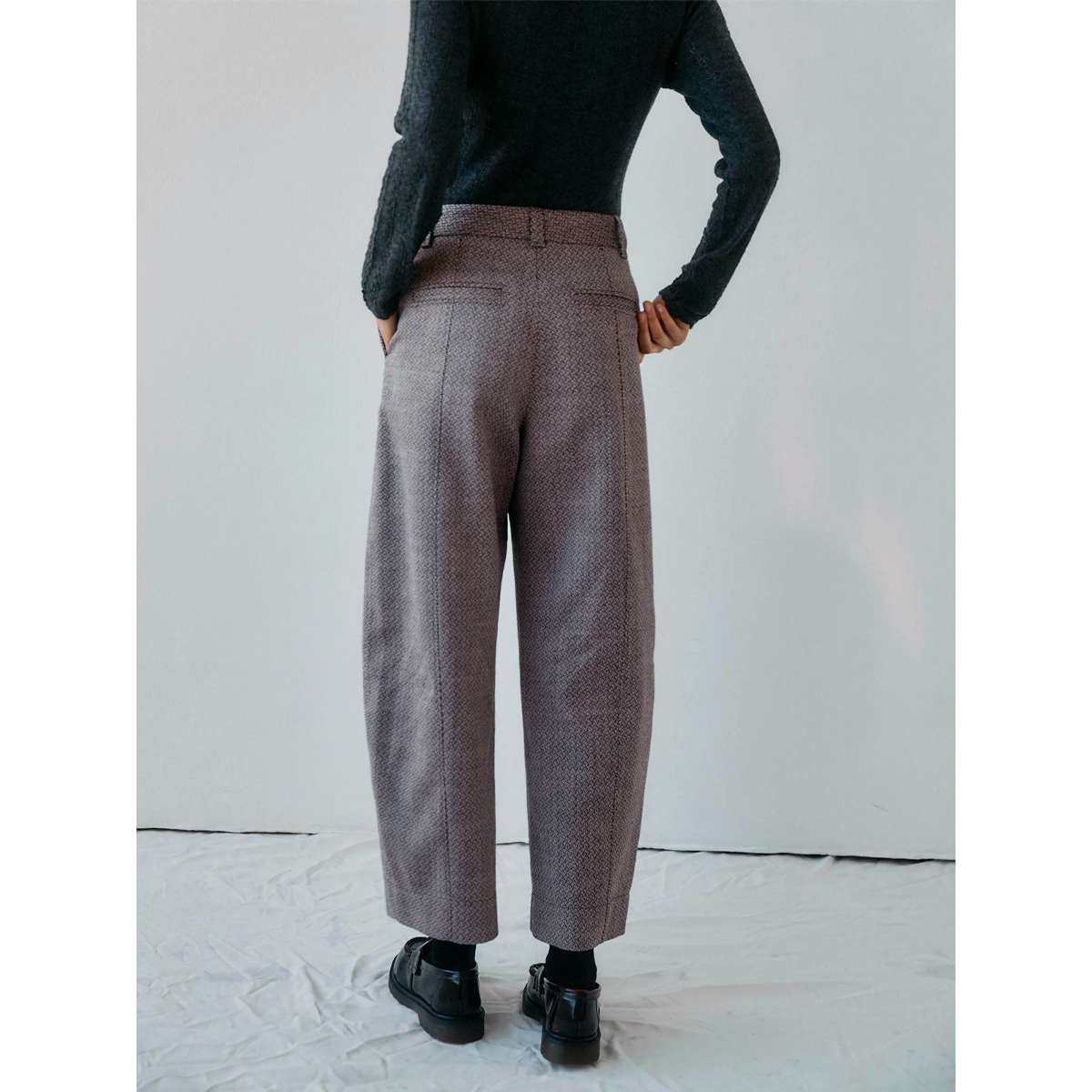 Donna Wool Trousers, Camel