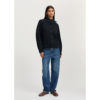 Elan cardigan, highland wool, Black navy