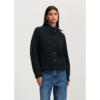 Elan cardigan, highland wool, Black navy