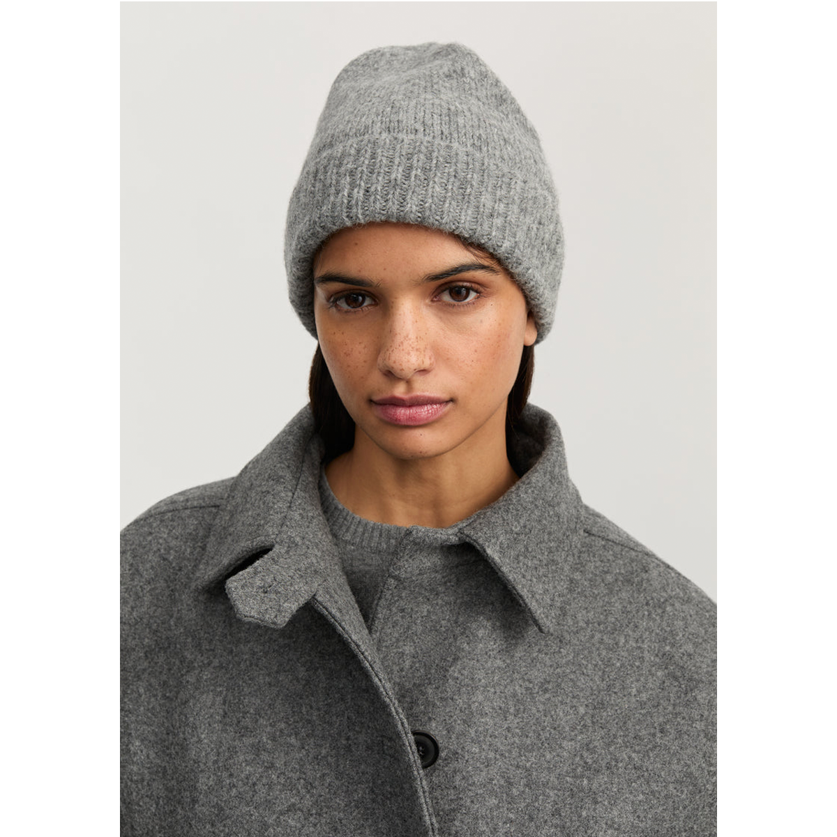 Baby beanie, llama, Light Grey