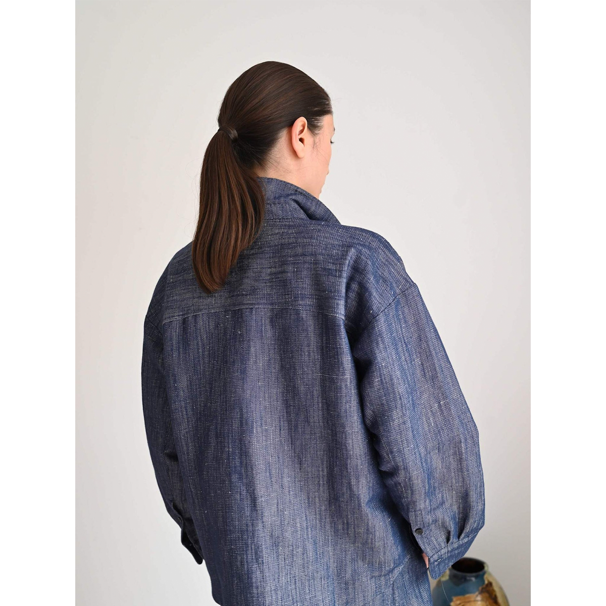 Elna Linen Denim Shirt Blue