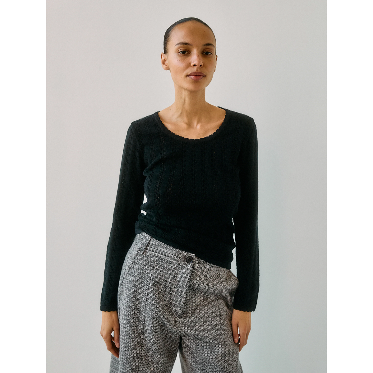 Nellie LS Blouse Black
