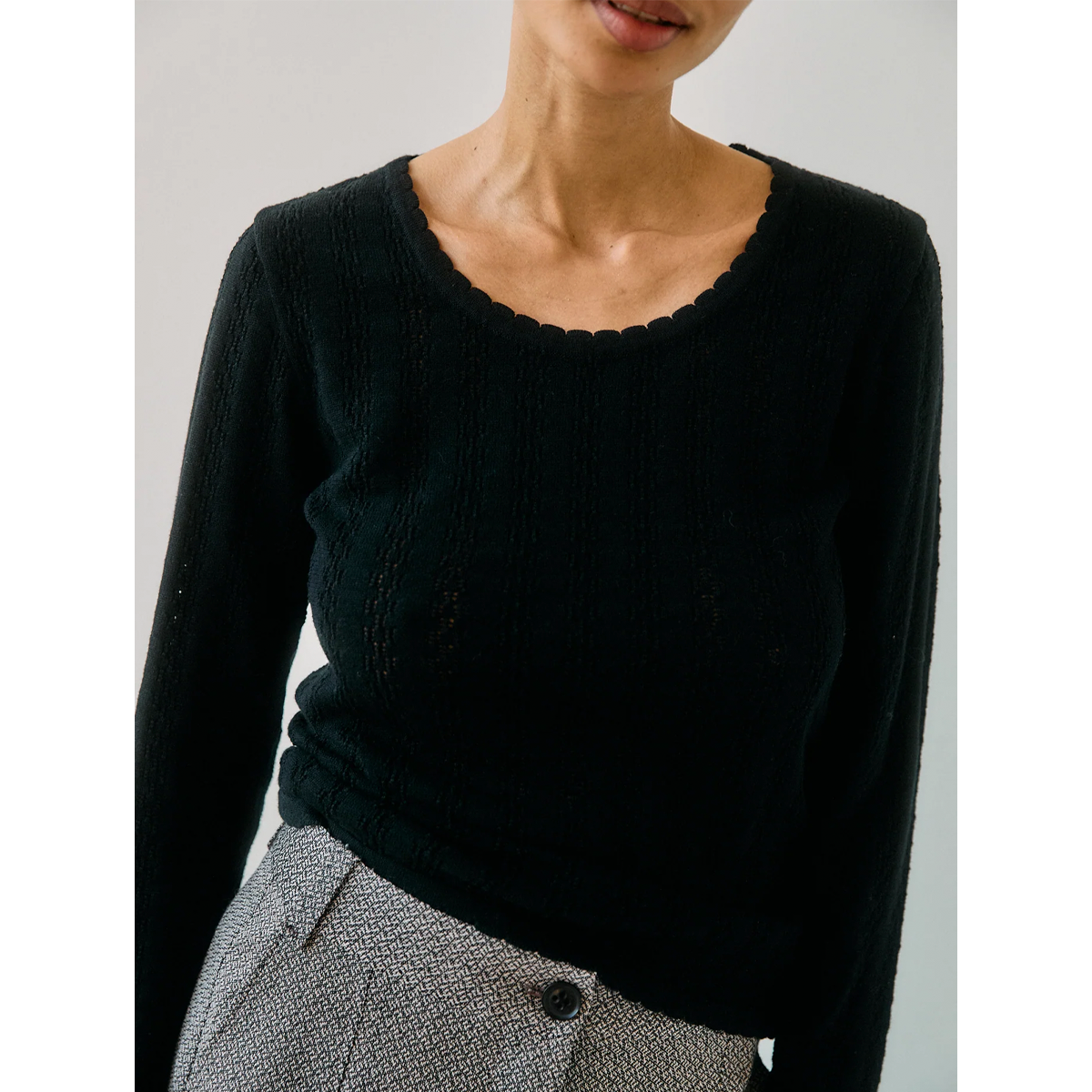 Nellie LS Blouse Black