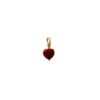 French Mini Heart Pendant Bordeaux
